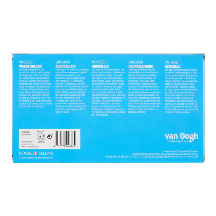 VAN GOGH Acuarelas en Pastilla Caja de 24